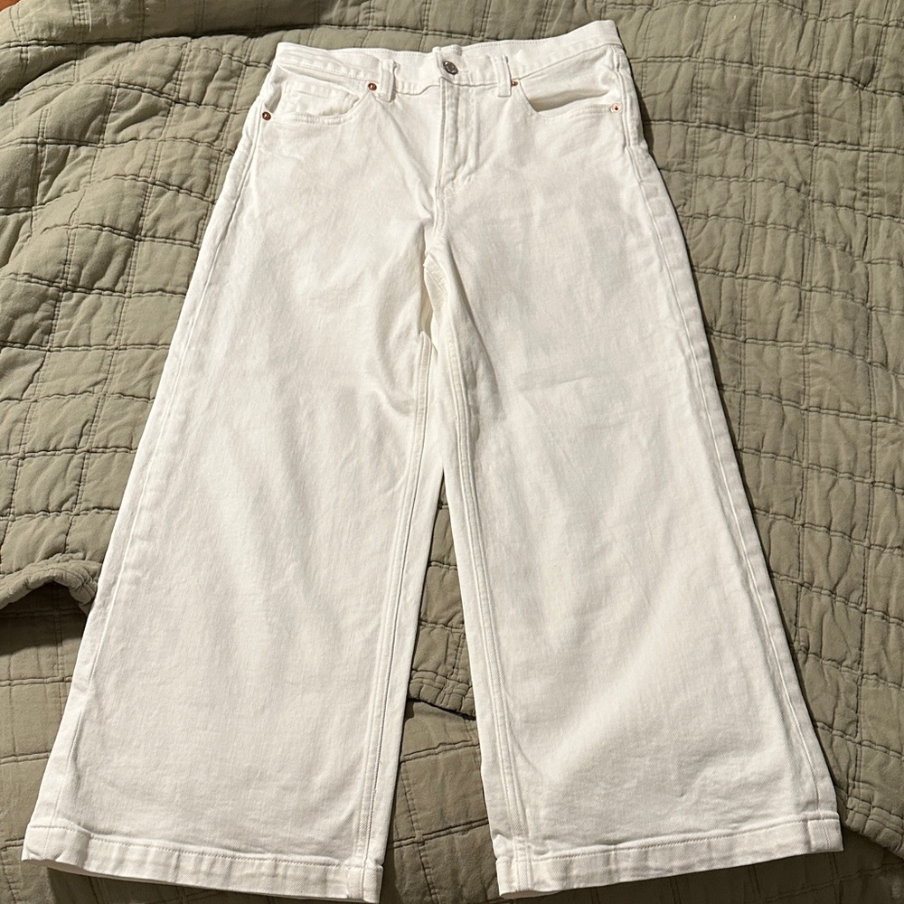 GAP Women's High Rise Stride Ankle Wide-Leg Jeans